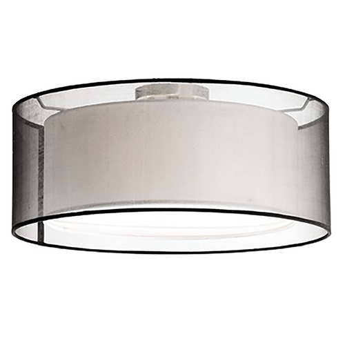 Kuzco Lighting Kuzco Lighting Modern Brushed Nickel Semi-Flushmount Light with Double Shade 52332B