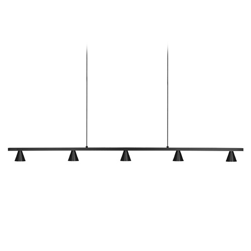 Dune 47-Inch LED Linear Chandelier in Black by Kuzco Lighting