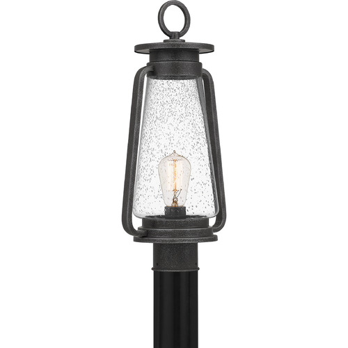 Quoizel Lighting Sutton Post Light in Speckled Black by Quoizel Lighting SUT9009SPB