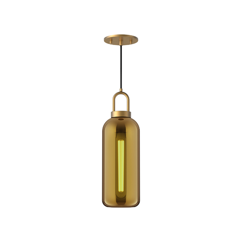 Soji 21-Inch Pendant in Aged Gold & Copper by Alora Lighting