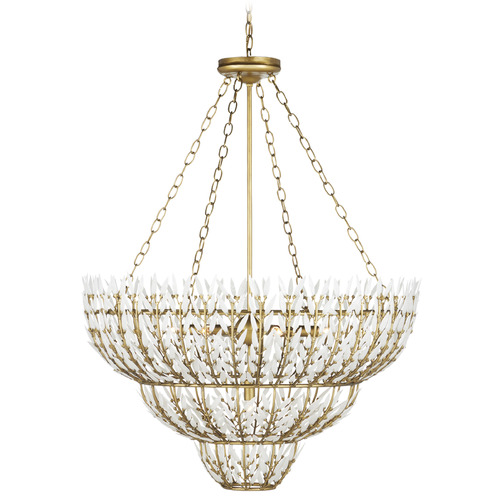 Currey and Company Magnum Opus Brass / White Pendant Light