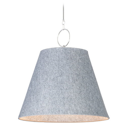Maxim Lighting Maxim Lighting Acoustic Satin Nickel Pendant Light with Empire Shade 14438GYSN