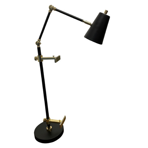 House Of Troy River North Black / Polished Brass LED Task / Reading Lamp