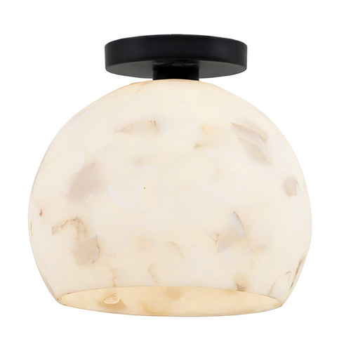 Justice Design Globe Medium Semi-Flush Mount Black