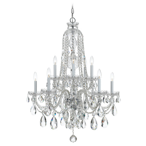 Crystorama Lighting Crystorama Lighting Traditional Crystal Polished Chrome Crystal Chandelier 1110-CH-CL-SAQ