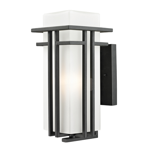 Abbey Black Outdoor Wall Light by Z-Lite
