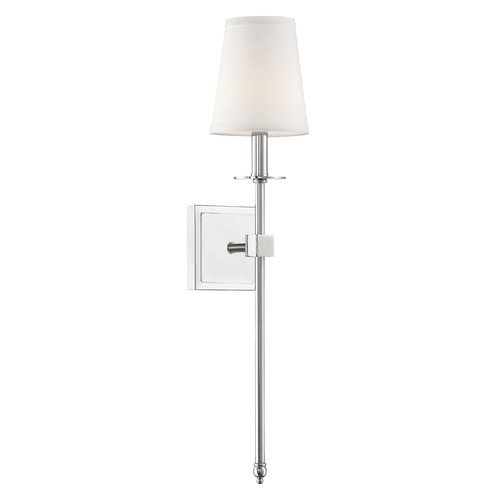 Savoy House Monroe Polished Nickel Sconce by Savoy House 9-303-1-109