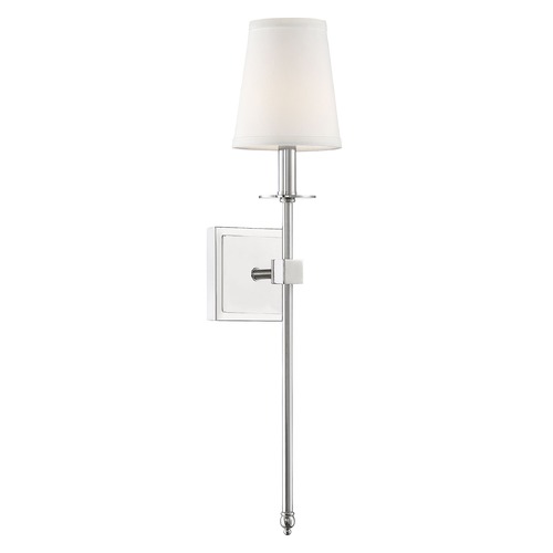 Monroe Polished Nickel Sconce by Savoy House