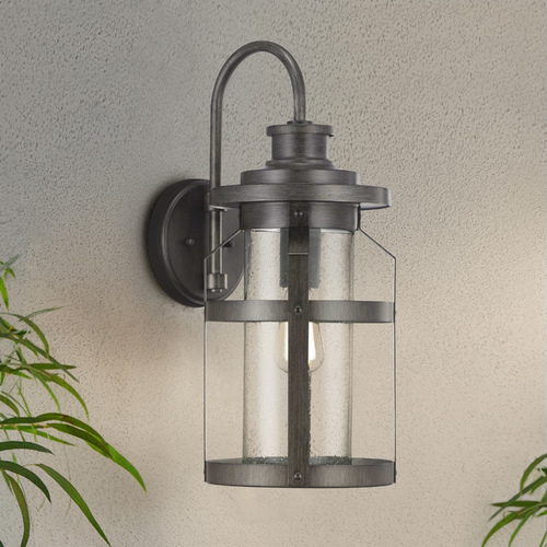 Haslett Antique Pewter Large Outdoor Wall Light by Progress Lighting