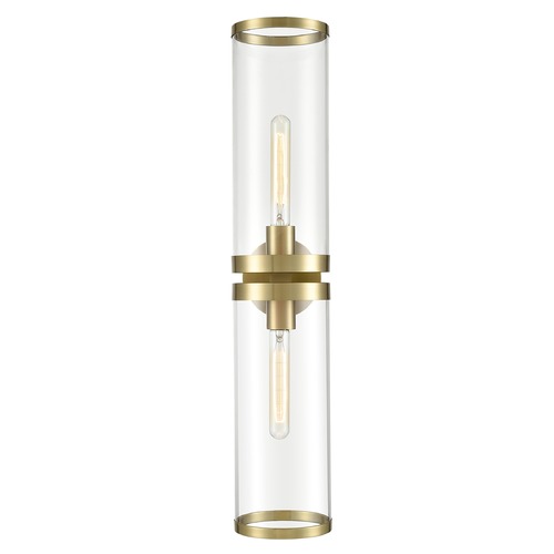 Revolve II Natural Brass Bathroom Light by Alora Lighting