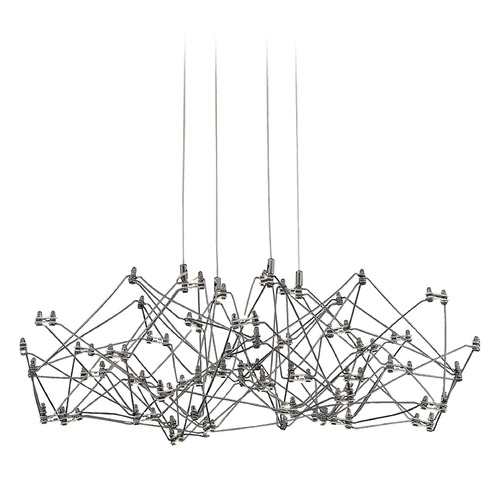 Leonardelli Small LED Chandelier in Dark Chrome by Eurofase Lighting