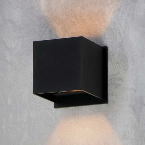 ET2 Lighting Alumilux Cube LED Outdoor Wall Sconce in Black by ET2 Lighting E41308-BK