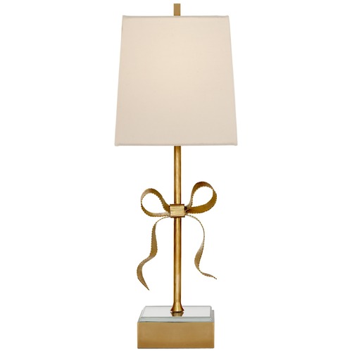 Visual Comfort Signature Collection Kate Spade New York Ellery Gros-Grain Lamp in Brass by Visual Comfort Signature KS3111SBL