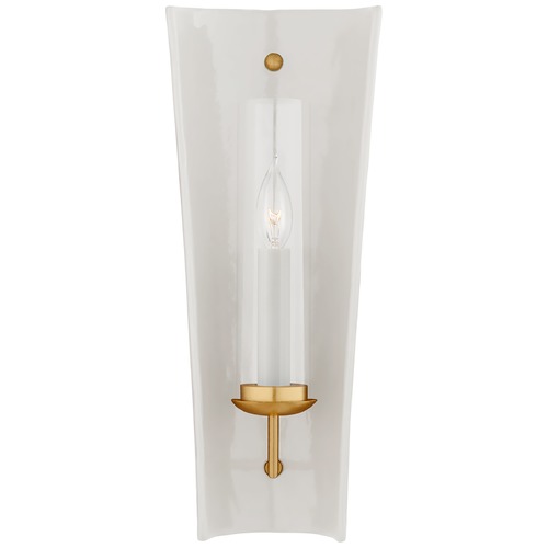 Visual Comfort Signature Collection Chapman & Myers Downey Sconce in White & Gild by Visual Comfort Signature CHD2606WHT