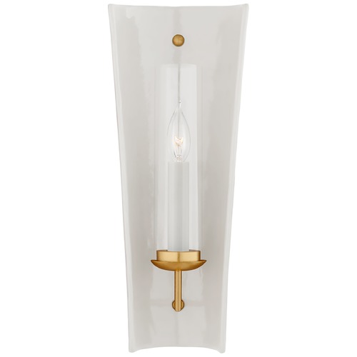 Chapman & Myers Downey Sconce in White & Gild by Visual Comfort Signature