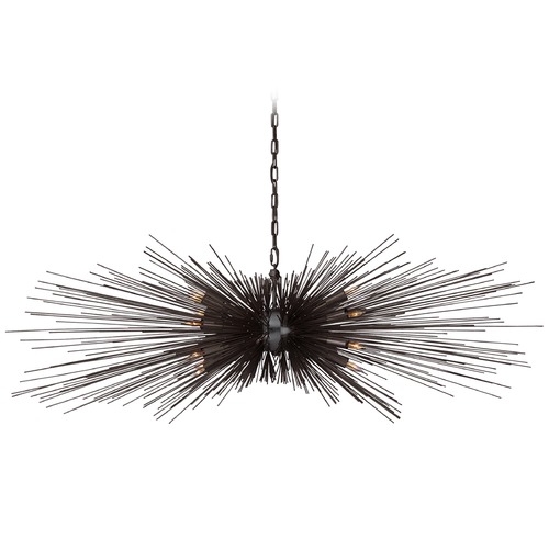 Kelly Wearstler Strada Linear Light in Aged Iron by Visual Comfort Signature