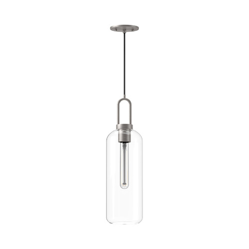 Alora Lighting Soji 21-Inch Pendant in Brushed Nickel & Clear by Alora Lighting PD401606BNCL