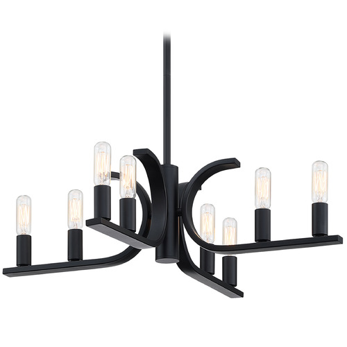 Designers Fountain Skye Matte Black Semi-Flushmount Light
