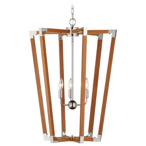 Currey and Company Boyd Natural / Polished Nickel Outdoor Hanging Light