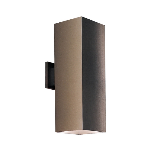 Square Outdoor Wall Light in Antique Bronze by Progress Lighting