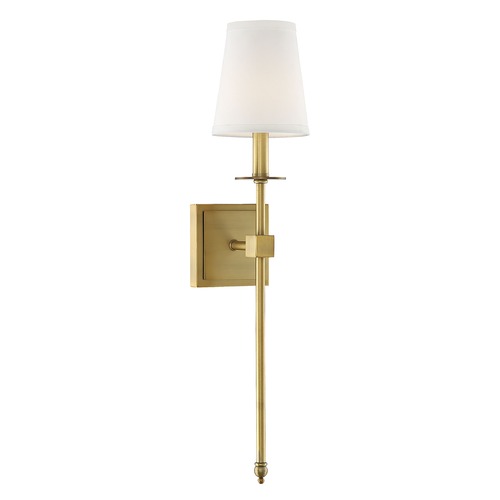 Monroe Warm Brass Sconce by Savoy House