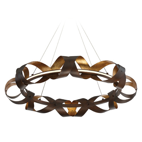 Banderia 33-Inch LED Chandelier in Bronze & Gold by Eurofase Lighting