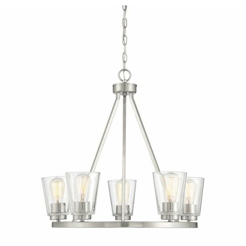 Calhoun 5-Light Chandelier in Satin Nickel by Savoy House