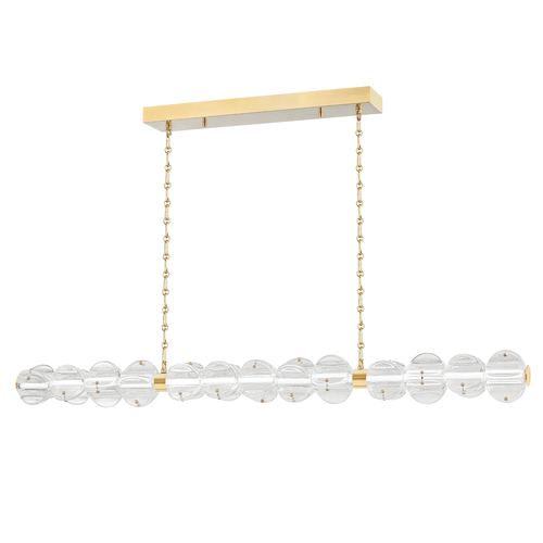 Lindley 50-In LED Linear Light in Aged Brass by Hudson Valley Lighting