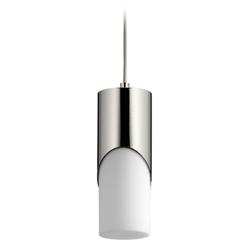 Ellipse 11-Inch LED Glass Pendant in Nickel by Oxygen Lighting