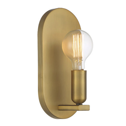 Meridian 11.5-Inch Wall Sconce in Natural Brass by Meridian M90059NB