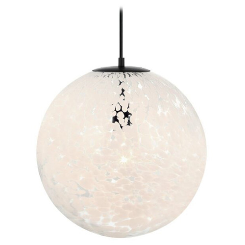 Designers Fountain Circo Matte Black Pendant Light with Globe Shade