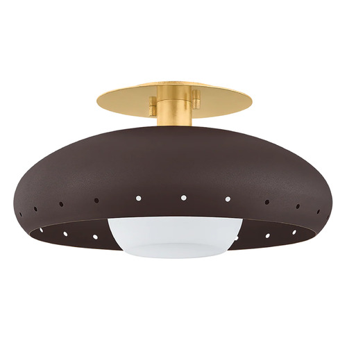 Mitzi by Hudson Valley Mitzi Chloe Gold Leaf Ceramic Bronze Sconce H1015501-VGL/TBZH