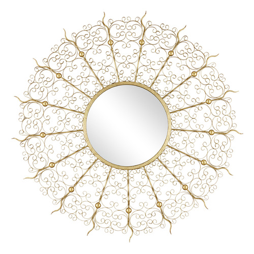 Currey and Company Lighting Levain Round 40.5-Inch Decorative Mirror 1000-0165