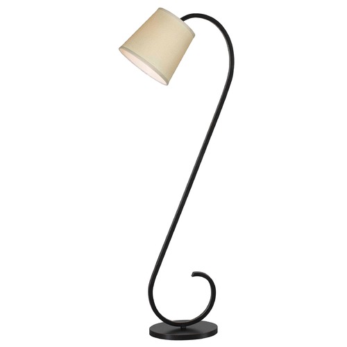 Kenroy Home Lighting Modern Floor Lamp with Beige / Cream Shade in Oil Rubbed Bronze Finish 32133ORB
