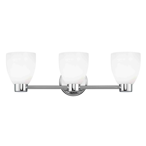 Design Classics Lighting Aon Fuse Chrome Bathroom Light 1803-26 GL1024MB