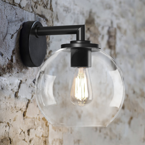 Globe Lanterns Black Outdoor Wall Light by Progress Lighting