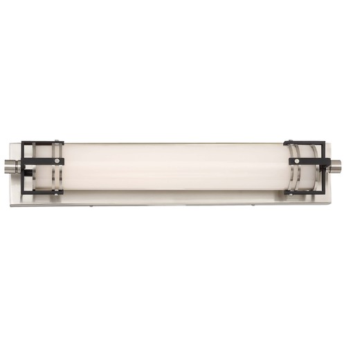 Brushed Nickel with Sand Black LED Bathroom Light by Minka Lavery
