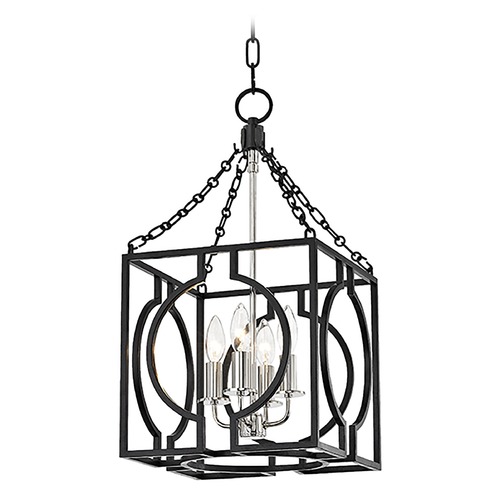 Hudson Valley Lighting Octavio Aged Iron & Polished Nickel Pendant by Hudson Valley Lighting 9214-AIPN