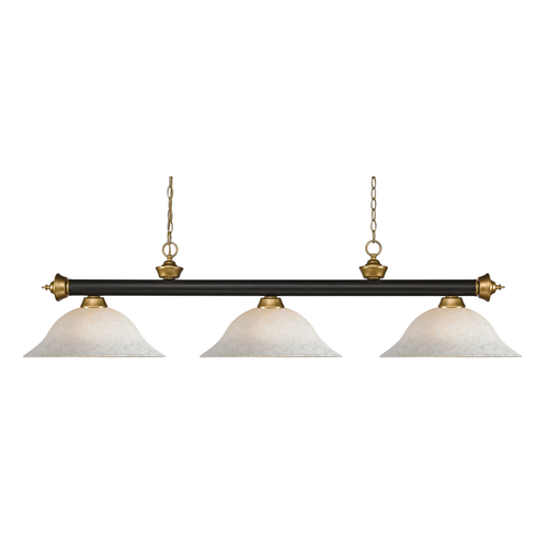 Riviera Bronze & Satin Gold Billiard Light by Z-Lite
