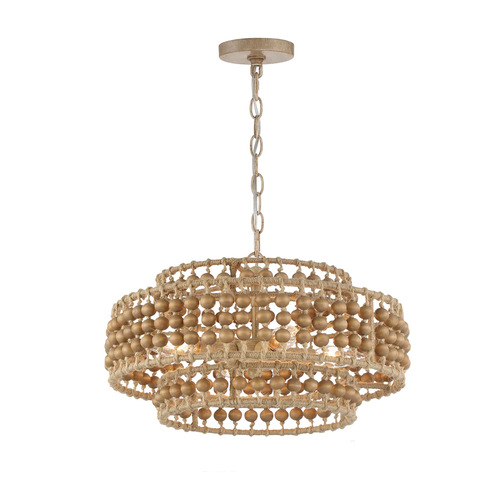Crystorama Lighting Silas 16-Inch Chandelier in Burnished Silver by Crystorama Lighting SIL-B6003-BS
