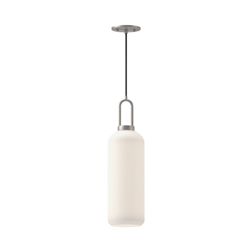 Alora Lighting Soji 21-Inch Pendant in Brushed Nickel & Opal Matte by Alora Lighting PD401606BNOP