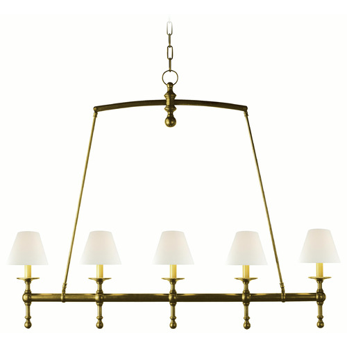 Visual Comfort Signature Collection Visual Comfort Signature Collection Chapman & Myers Classic Hand-Rubbed Antique Brass Island Light SL5811HAB-L
