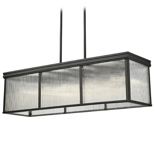 Z-Lite Carnaby Matte Black Island Light