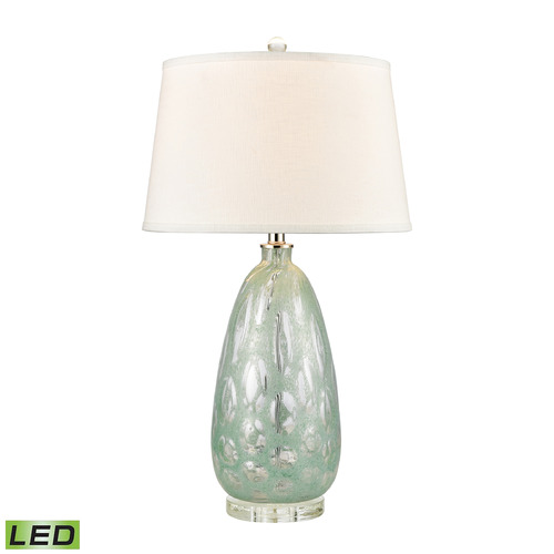 Elk Lighting Elk Lighting Bayside Blues Green & Clear LED Table Lamp with Empire Shade D4708-LED