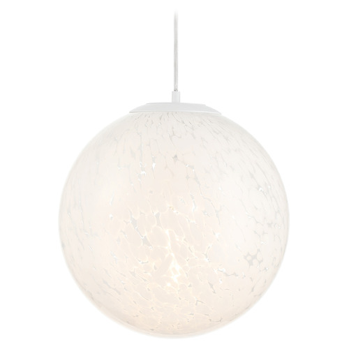 Designers Fountain Circo Matte White Pendant Light with Globe Shade