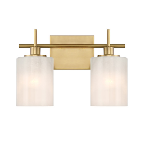 Meridian Natural Brass Bathroom Light
