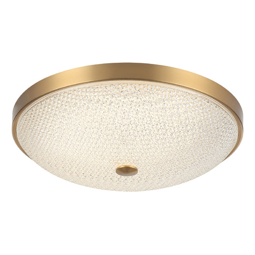 Matteo Lighting Bella Aged Gold Brass LED Flushmount Light
