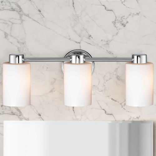 Design Classics Lighting Aon Fuse Chrome Bathroom Light 1803-26 GL1028C