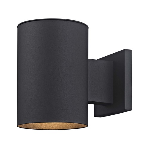 Cylinder Outdoor Wall Down Light In Powder Coated Black Finish