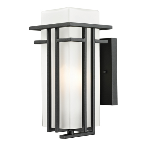 Abbey Black Outdoor Wall Light by Z-Lite